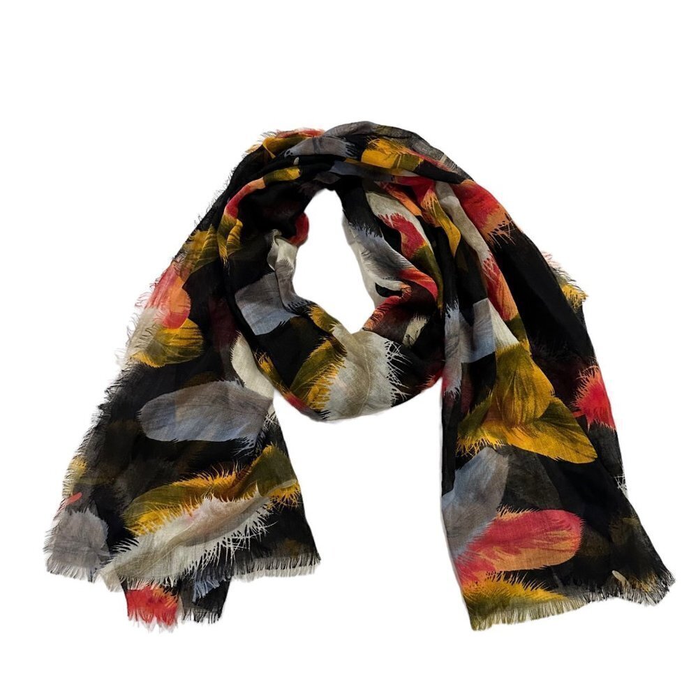 Bohemian Scarf Wrap Womens 71x28 Inch Lightweight Pink  Black Vacation Cruise